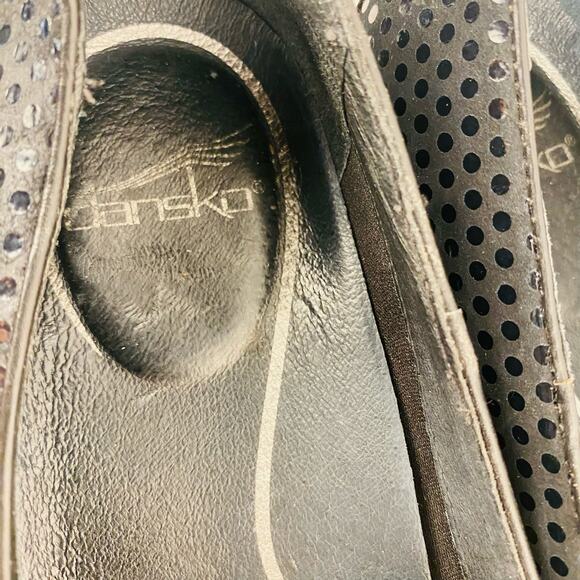 Dansko Black Polka Dot Olivia Flat Loafer Size 38 - Picture 5 of 10